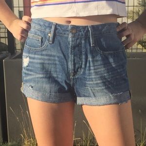 Denim girlfriend shorts